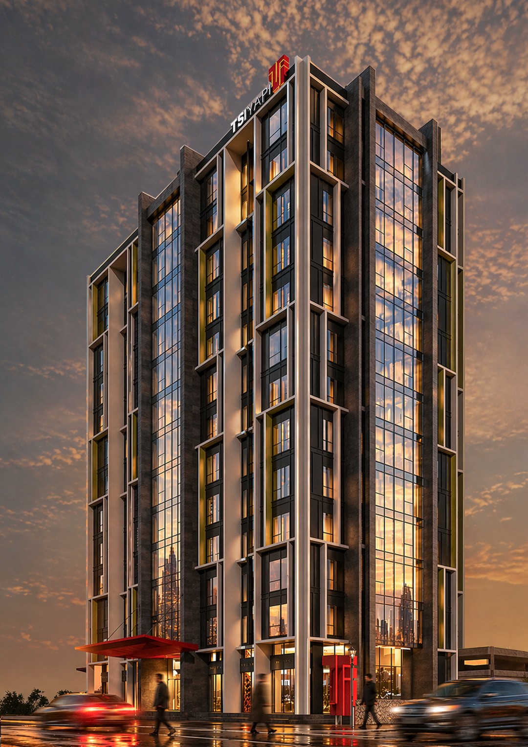 TSİ Comfort Göztepe mimari dış cephe görünümü