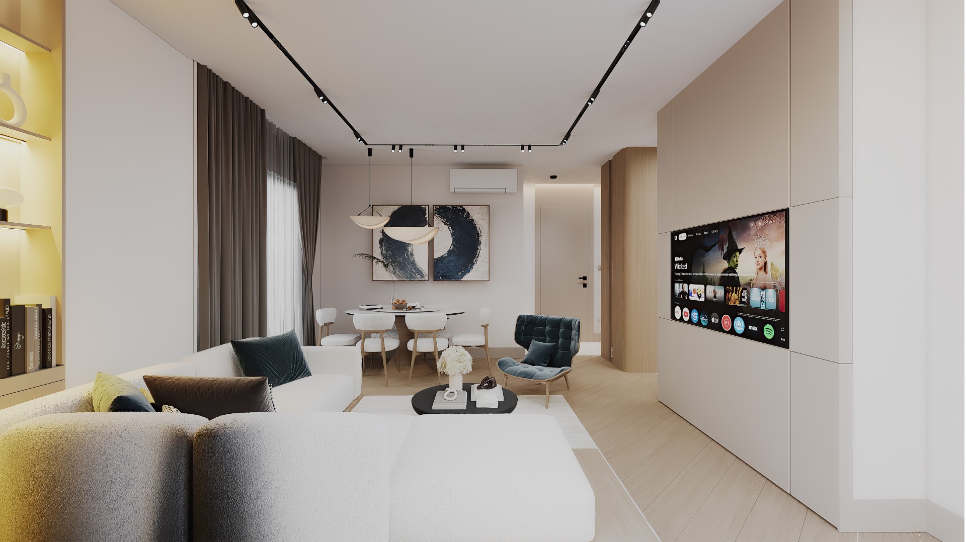 Salon ve yemek alanı