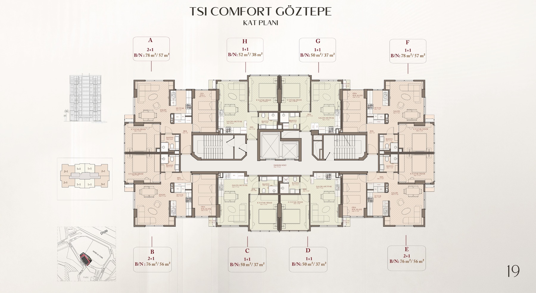 TSİ Comfort Göztepe genel kat planı